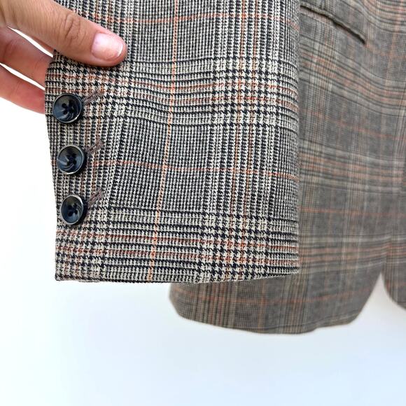 Julie Fagerholt Heartmade Blazer Glen Plaid Check Wool 4 Scandi Jacket 36 - Picture 5 of 10